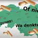 Collage met kaart van Brabant, worstenbroodjes, en Brabantse kreten