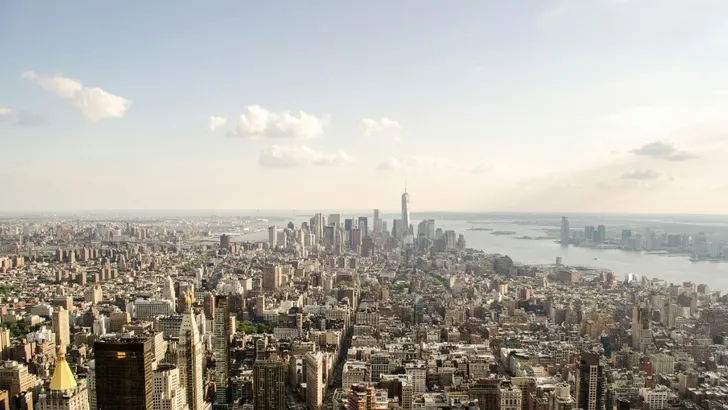 De skyline van New York.