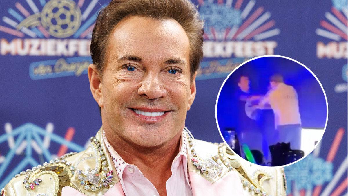 VIDEO: Gerard Joling vecht met biergooier op podium | Panorama
