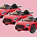 Rode Mercedes kinderauto van Action
