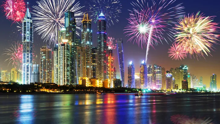 New Year fireworks display in Dubai