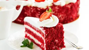 Red velvet taart met monchou