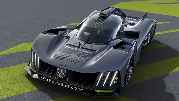 Peugeot's vleugelloze 9X8 Le Mans Hypercar is geland