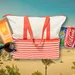 Strandtas met drankjes