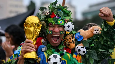 WK-voetbal fan.