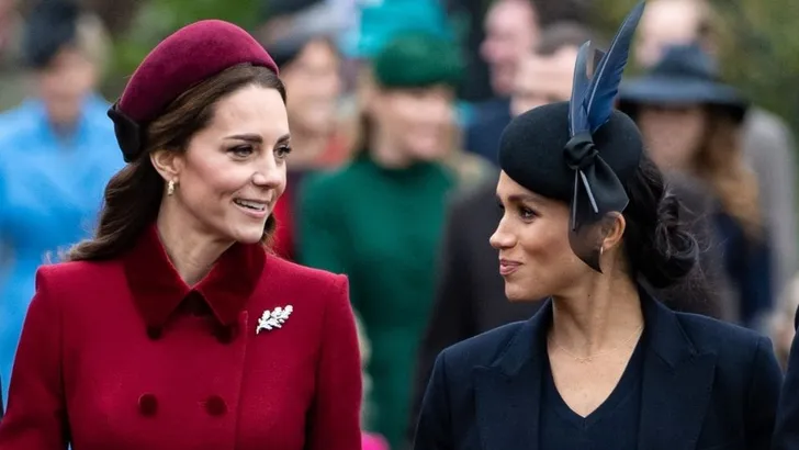 Meghan en Kate, kerstmis 2018