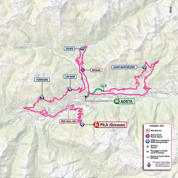 Map Giro 2026 etappe 14