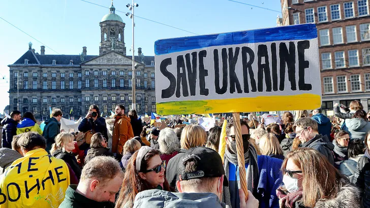 Netherlands: Ukraine protest amsterdam.