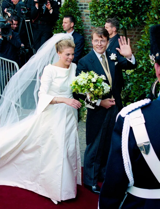 Prinses Laurentien 60 jaar: prinses Laurentien bij haar bruiloft met prins Constantijn in 2001. 