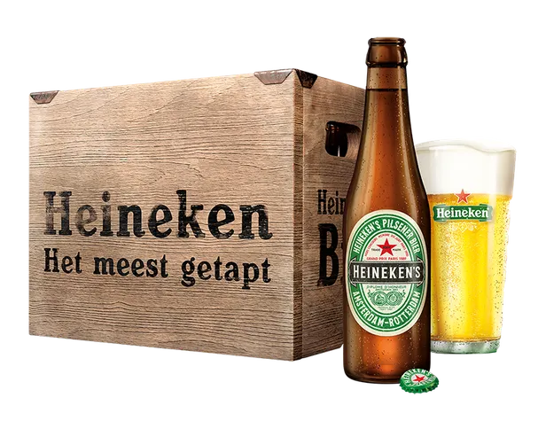 Houten krat met Heineken bier | €19,99 