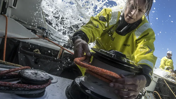 Leg Zero, on board Brunel. Photo by James Blake/Volvo Ocean Race. 11 September, 2017