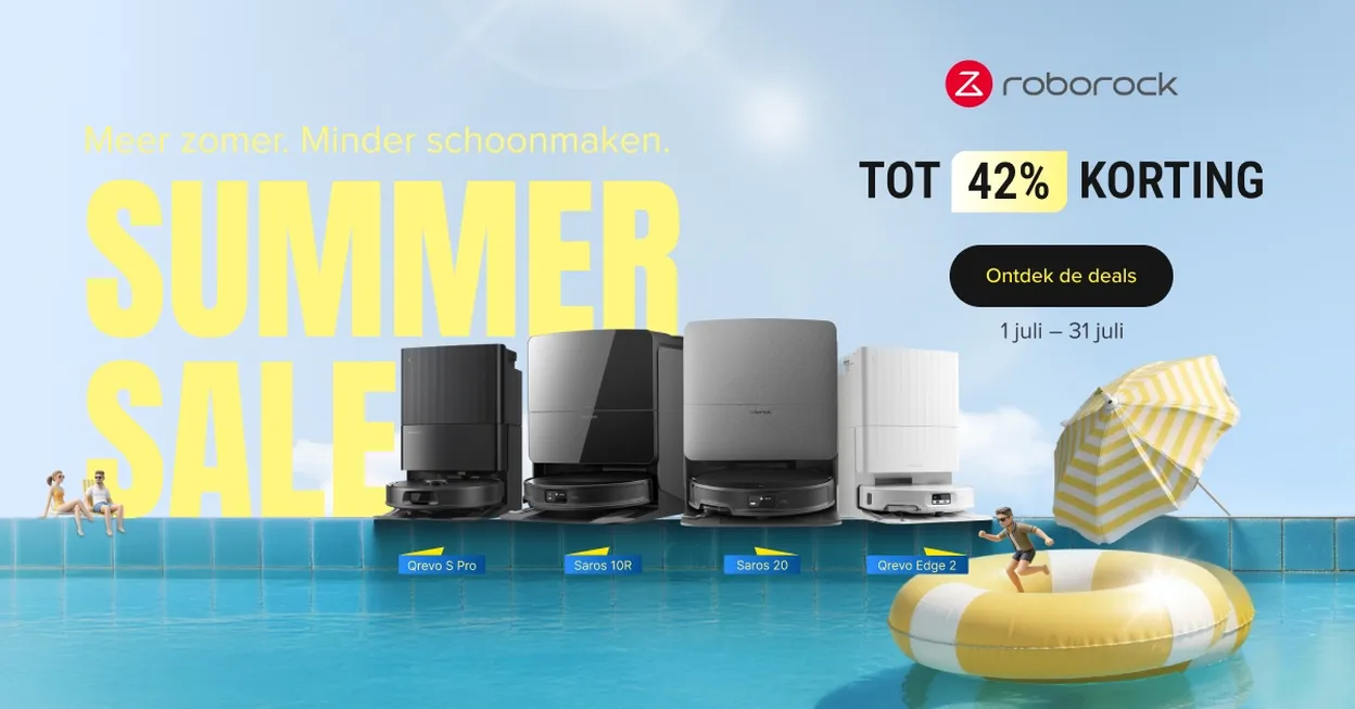 Met de Summer Sale van Roborock kun je heel scherpe kortingen krijgen