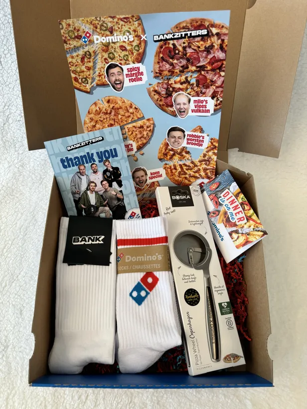Samenwerking van Domino's en De Banikzitters 