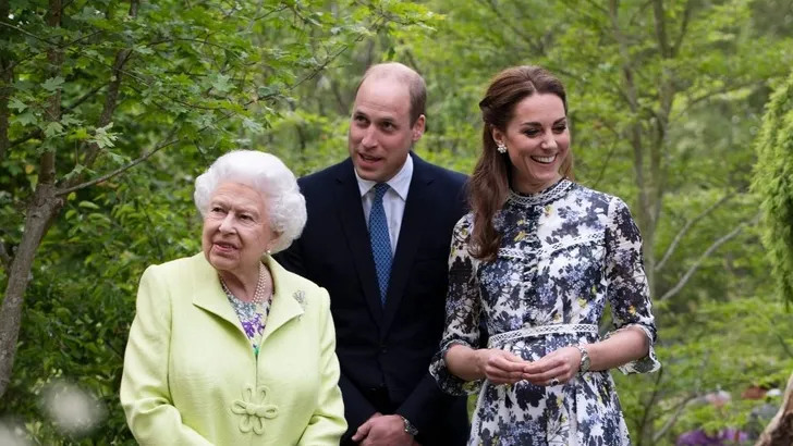 Queen Elizabeth, prins William en hertogin Kate