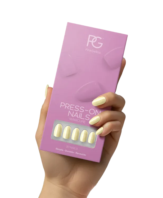 Press-on nails in Yummy Yellow van Pink Gellac | €19