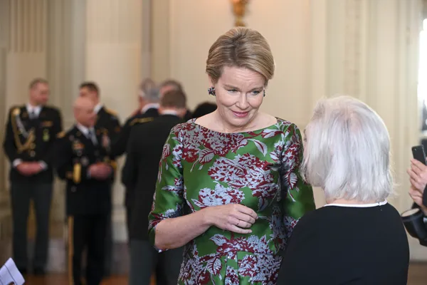 Koningin Mathilde bij de nieuwjaarsreceptie