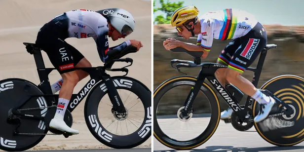 Ter illustratie: het verschil tussen positie Pogacar en Evenepoel