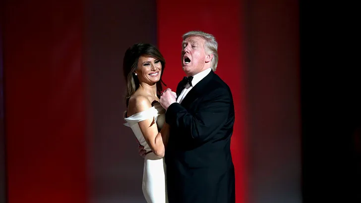  Donald Trump dances with wife Melania Trump