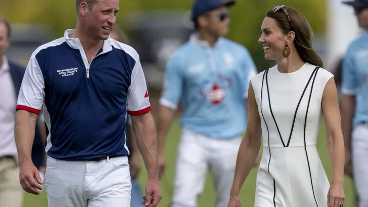 The Duke and Duchess of Cambridge taking part in the Out-Sourcing Inc. Royal Charity Polo Cup 2022