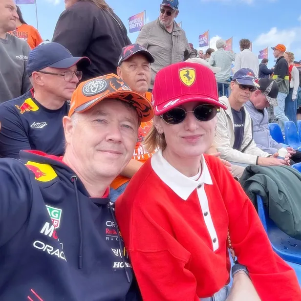Op de tribune bij de Formule 1 in Zandvoort. 