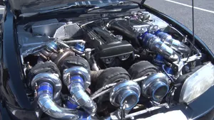 Totale gekte: 1000 pk Nissan Silvia met vier turbo's en straalmotor [VIDEO]