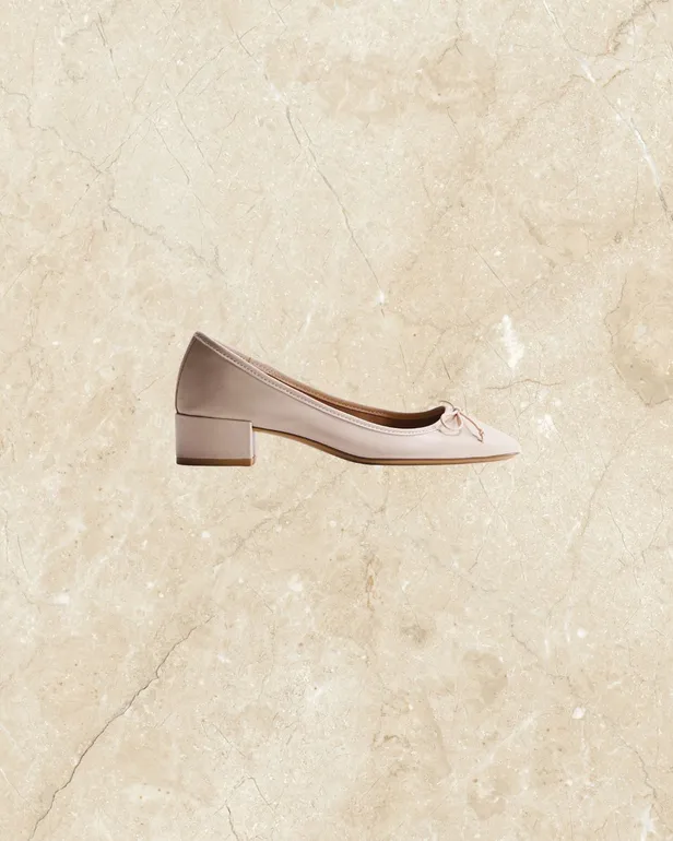 Ballerina met blokhak 