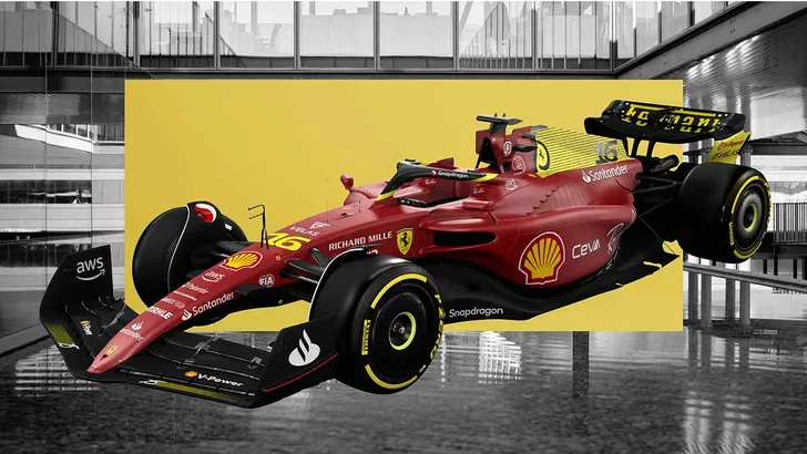 Ferrari gooit een beetje geel tegen de auto voor Monza