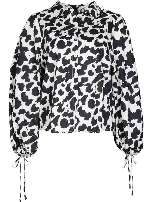 Blouse poplin print strings - €13,99