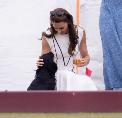 The Duke and Duchess of Cambridge taking part in the Out-Sourcing Inc. Royal Charity Polo Cup 2022