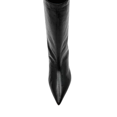Lytton Black Crinkle Leather