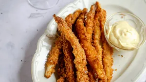 Krokante witte asperges