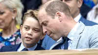 Prince George of Wales with his father, Prince William,