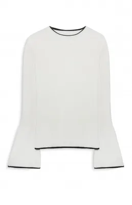 Witte top met bell sleeves 