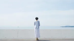 Japanese woman in the summer