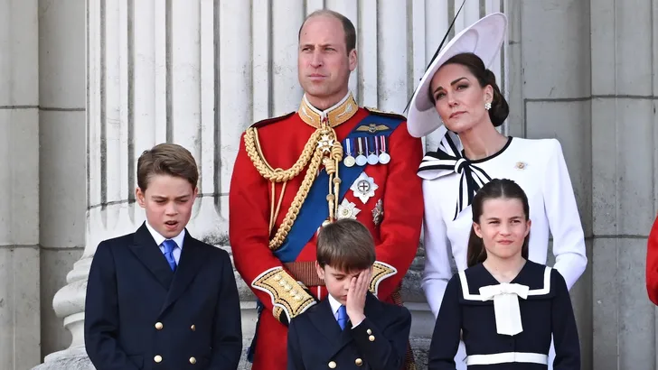 Prins William en prinses Kate bij Trooping the Colour 2024.