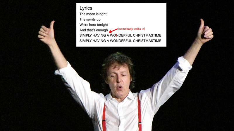 George @theryangeorge Paul McCartney's Wonderful Christmastime