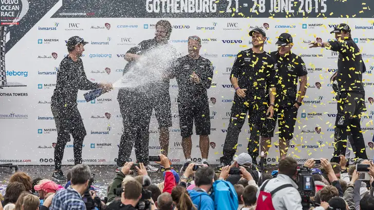 June 25, 2015. The prize giving following the Inmarsat In-Port Race Gothenburg.