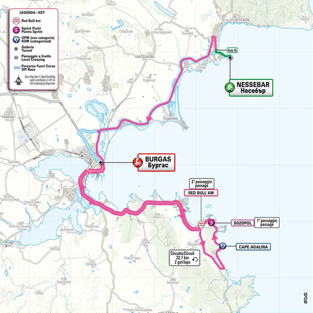 Parcours Giro d'Italia 2026 etappe 1