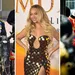 Drieluik foto's van links prinses Anne, midden Beyoncén en rechts koning Charles.