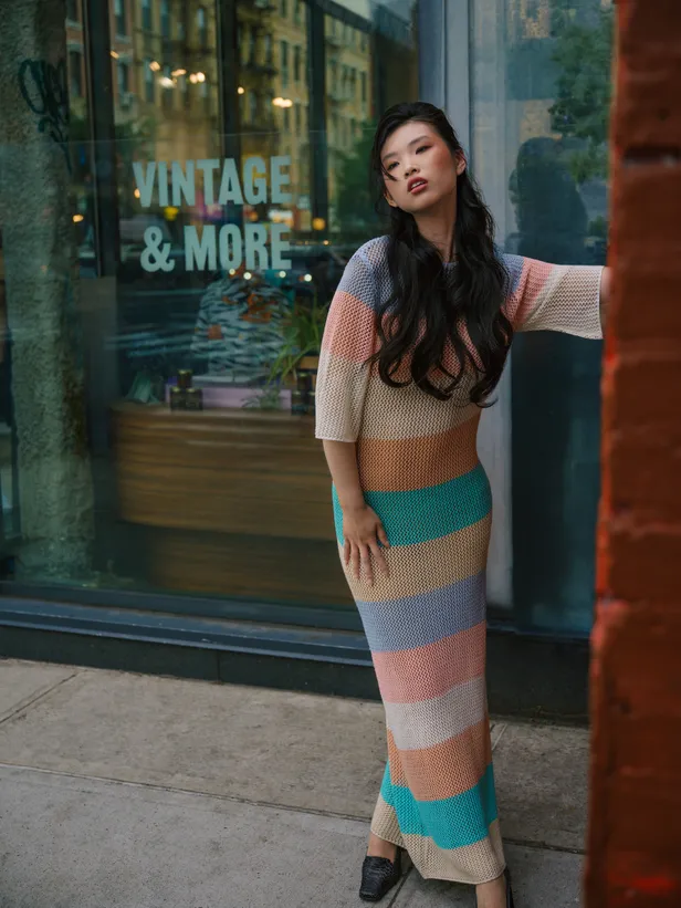 Jurk: Missoni | Schoenen: Prada