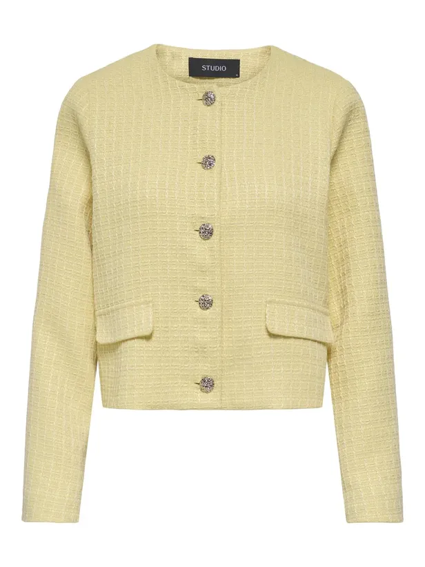 Sturenata Boucle Jacket in lichtgeel van Only 
