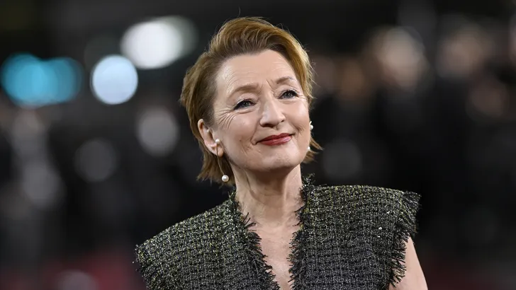 Lesley Manville attends "The Crown" Finale Celebration