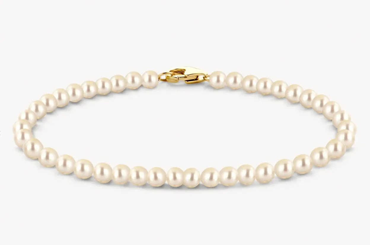 Parelarmband ø 4.2 mm met 14k goud van Blush Jewels 