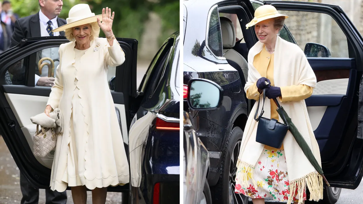 Royal wedding Peter Phillips en Harriet Sperling: Koningin Camilla en prinses Anne.