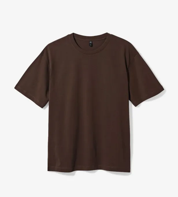 T-shirt bruin - HEMA 