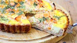 Quiche met zalm en dille