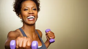 Woman working out.