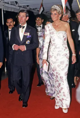 Charles en prinses Diana in 1991 bij een banket in Brazilië.