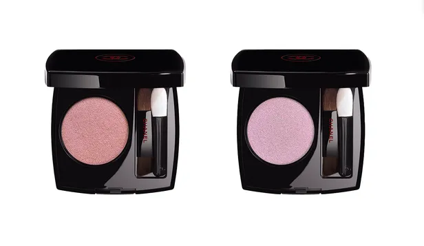 OMBRE ESSENTIELLE | Links: Brun Rose, Rechts: Gris Rose van Chanel Rouge Noir 