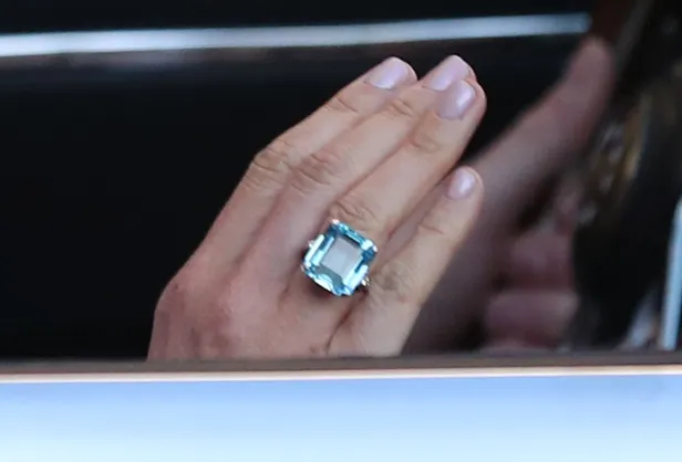 The Duchess Of Sussex Meghan Markle royals aquamarijnen sieraden mei 2018.